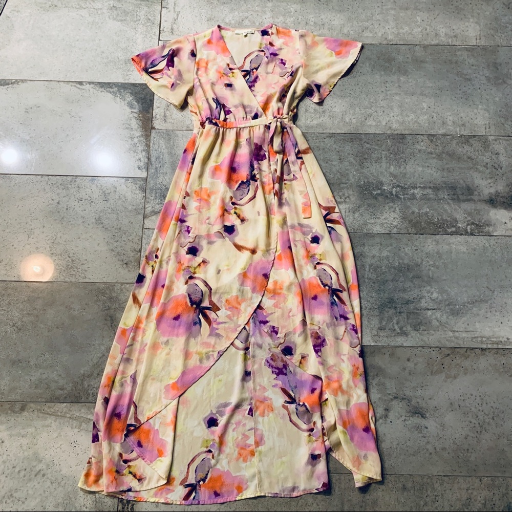 Floral wrap dress